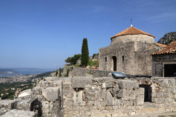 Domed stone church inside Klis Fortress